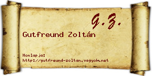 Gutfreund Zoltán névjegykártya